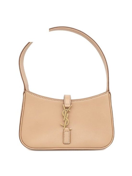 Yves Saint Laurent Handbags - Saint Laurent Handbag le Cassette Calfskin Beige Gold le 5 a 7 Mini One Handle